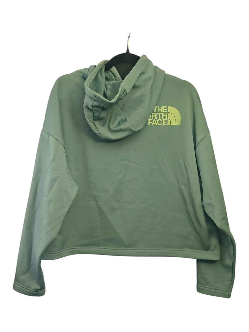 The North Face Women's XL Hoodie Sage Green Cropped Pullover Sweatshirt Top - Picture 6 of 7